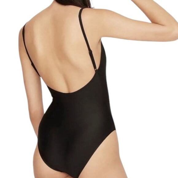 J. Crew Navy Blue Scoop Neck One Piece Swimsuit - Size 24 NWT - Picture 3 of 12